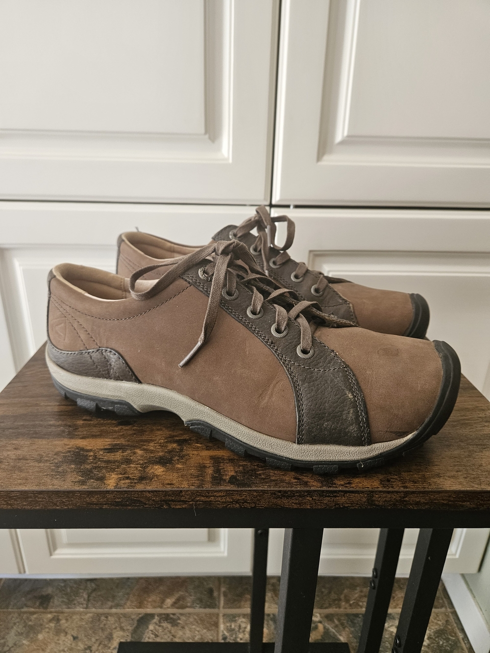 Keen Dawson Brown Nubuck Leather Oxford Sneakers Hiking Outdoor Utility Gorpcore